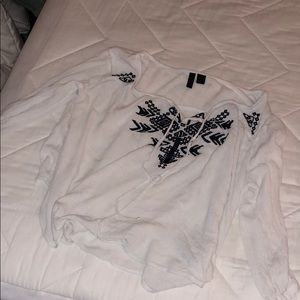 long sleeve sheer blouse